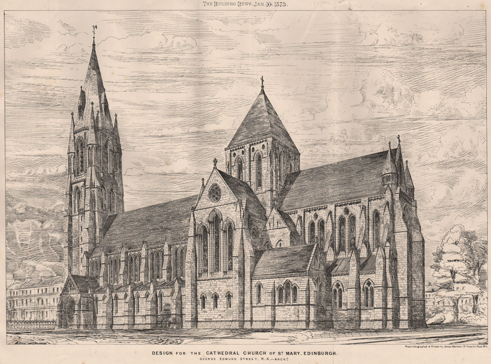 Cathedral Church of St. Mary, Edinburgh, Geroge Edmund Street, Archt. 1873